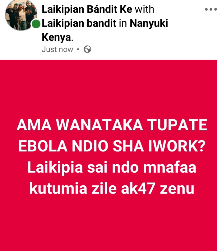 LAIKIPIANBANDIT's tweet photo. @gpdkaluma Mnarutakia aje experts? https://t.co/nuJkdphDoe