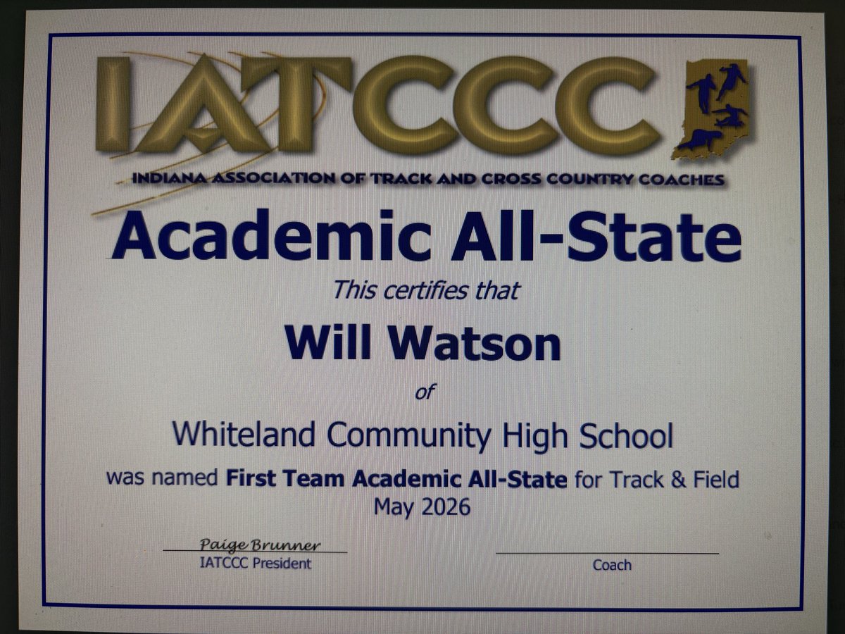 coachbangel's tweet photo. Congratulations to Ashley Cooprider, Madison Fleury and Will Watson for. Won’t named Academic All-State for the 2026 track season. https://t.co/J56vfvZe63