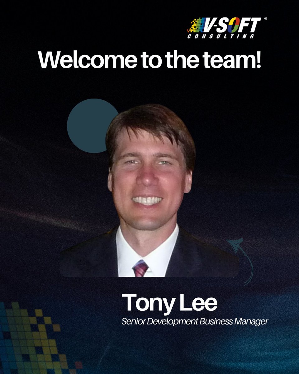 VSoftConsulting's tweet photo. We’re excited to welcome Tony Lee as our new Senior Development Business Manager! 🎉

Tony brings over 25 years of experience helping organizations solve complex technology and talent challenges through a consultative, relationship-driven approach. Throughout his career, he has held leadership roles where he managed branch offices, led high-performing teams, and oversaw multimillion-dollar portfolios. His expertise spans IT, engineering, data, cloud, and enterprise systems, and he’s partnered with organizations nationwide to deliver impactful, scalable solutions.

In his new role, Tony will focus on expanding client relationships, identifying strategic growth opportunities, and driving sales initiatives.

Join us in giving Tony a warm welcome! 👏