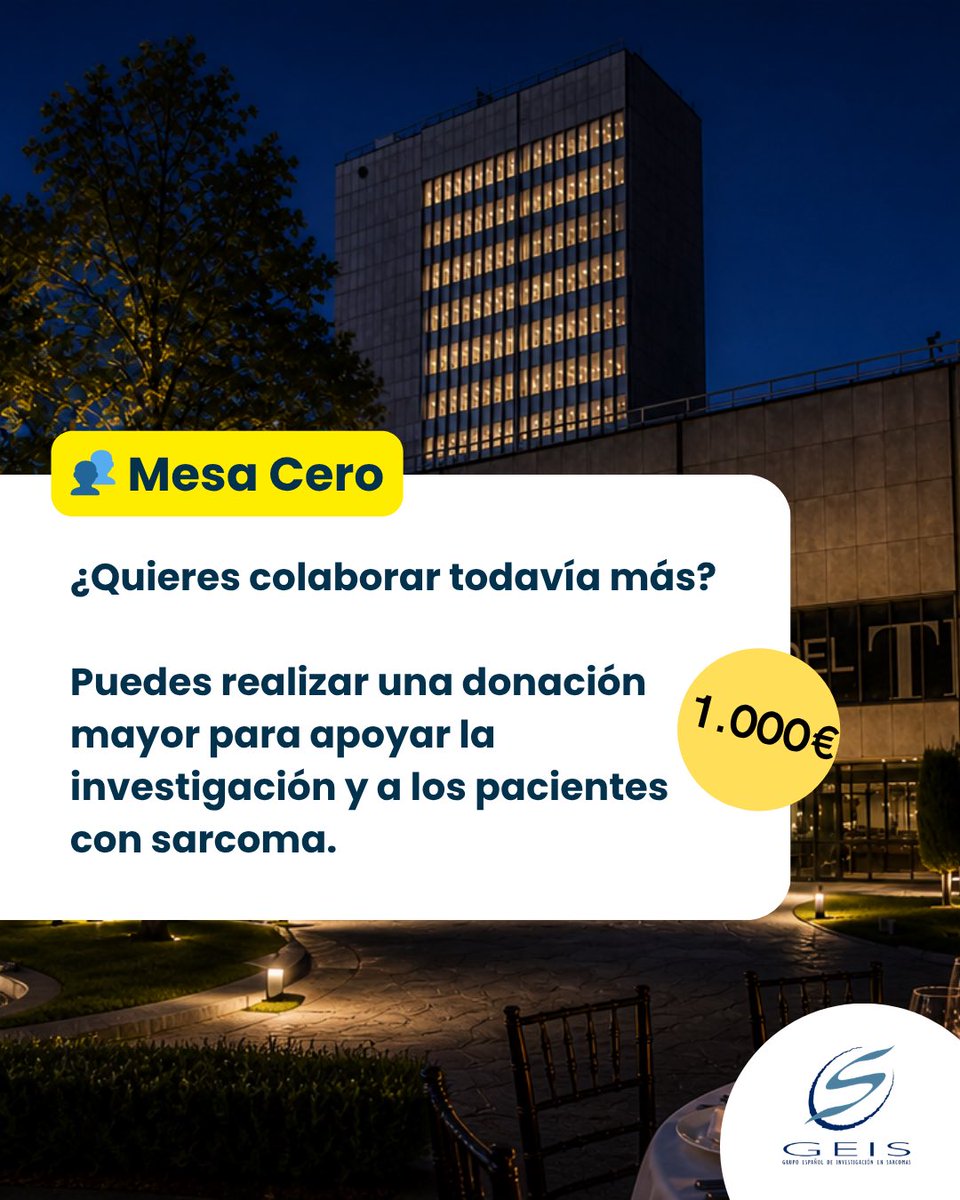 GrupoGeis's tweet photo. No hace falta sentarse a la mesa para ayudar 

Si no puedes asistir a la Cena Benéfica GEIS del próximo 18 de junio, también puedes colaborar mediante nuestro Cubierto Cero o Mesa Cero.

https://t.co/440SqxUPvE https://t.co/6qAmMeFxY2