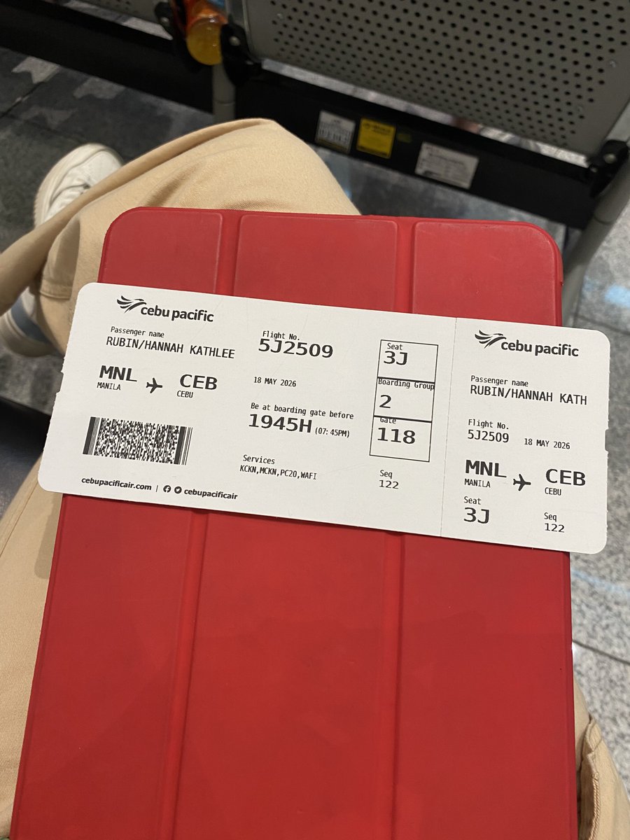 hnmncda's tweet photo. And with that.
MNL to Cebu 🙌
5-18-26 https://t.co/1Uw6sMxaLJ
