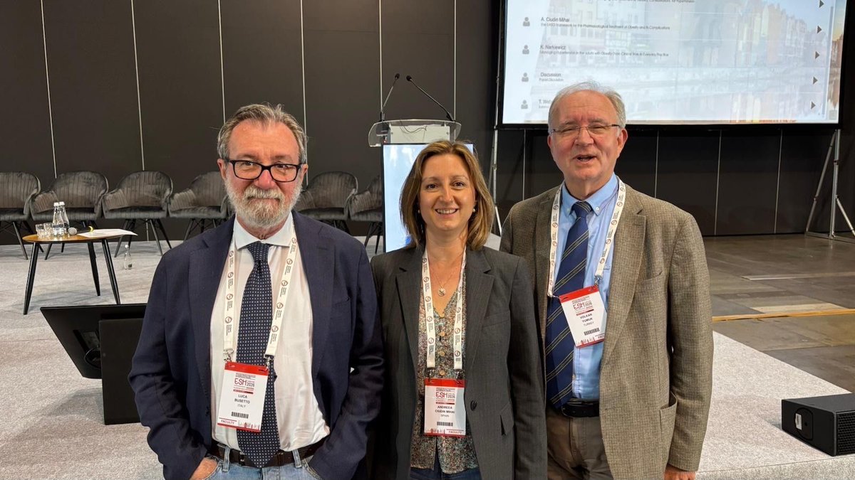 EASOobesity's tweet photo. @EASOobesity colleagues @EasoPresident @busetto_luca and @AndreeaCiudin1 are in Gdansk Poland 🇵🇱 this week for the 35th Congress of the European Society of Hypertension. #ESH2026

Obesity management is a key aspect of preserving and supporting cardiometabolic health https://t.co/CraQqwfDdQ