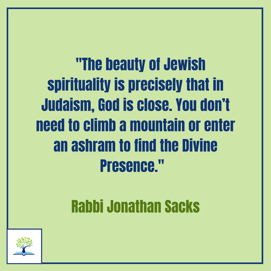 theIJSS_'s tweet photo. “The beauty of Jewish spirituality is precisely that in Judaism, God is close. You don’t need to climb a mountain or enter an ashram to find the Divine Presence.” - Rabbi Jonathan Sacks 

Reflect on the closeness of the Divine within everyday moments. 

#JewishWisdom #RabbiSacks https://t.co/8fVL3Rtp9e