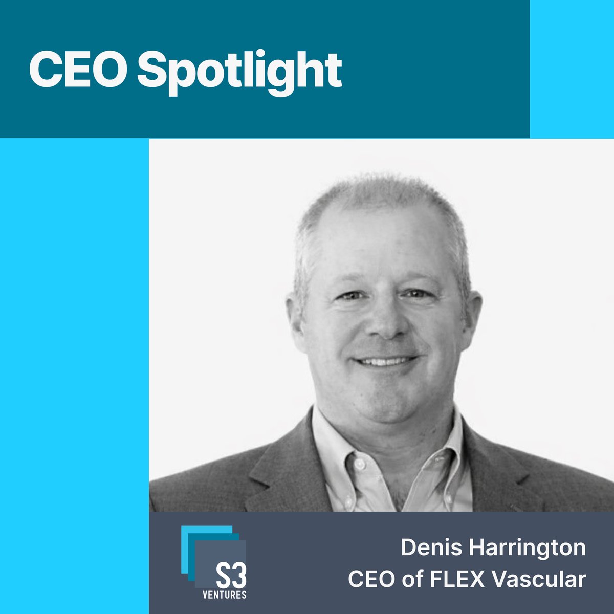 S3ventures's tweet photo. 🏥 CEO Spotlight Now Live!

Denis Harrington, President & CEO of @VMG_FLEX, found his way into vascular medicine after graduating from West Point and serving time in the Army. It became his life's work.

With 30+ years in vascular device commercialization, Denis has led organizations of 1,800+ people, guided companies through acquisition, and now leads the team behind the FLEX™ Vessel Prep System — a fundamentally different approach to lesion preparation that is redefining what's possible in endovascular care.

In our latest CEO Spotlight, Denis shares his journey from Army officer to medical device executive, what it means to build technology around a clinician's frustration, and where he sees AI reshaping the future of vascular intervention.

Read the full interview to hear Denis's perspective on mission-driven leadership and the next frontier of medical device innovation.

🔗 https://t.co/XCQl6I44oq

#CEOSpotlight #Leadership #MedTech #VascularHealth #HealthcareInnovation #MedicalDevices