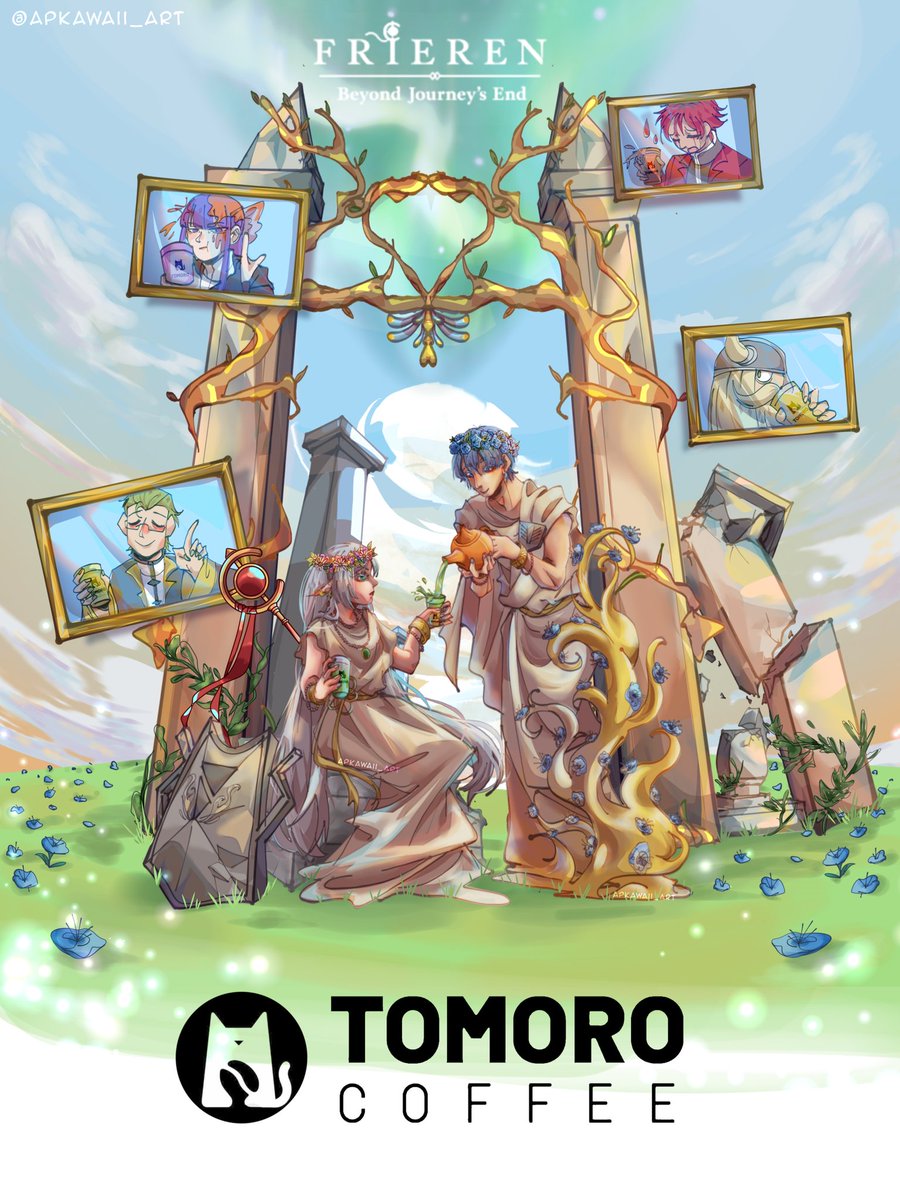 ApKawaii_Art's tweet photo. "Bahkan jika perjalanan 10 tahun ini berakhir...
lewat secangkir rasa yang tertinggal, aku ingin memastikan... 
jejak kebersamaan kita akan selalu hidup di dalam ingatanmu, Frieren"
.
#TOMOROFanArt #TOMOROCOFFEE #TOMOROHealingJourney
@TomoroCoffee_ID https://t.co/TCtdmL2zvU