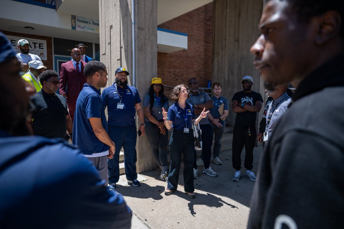 BaltimoreMONSE's tweet photo. Today, we were out in the community alongside our partners following the tragic shooting yesterday that injured an 11-year-old child at a local playground. https://t.co/AWKcpv3HS4