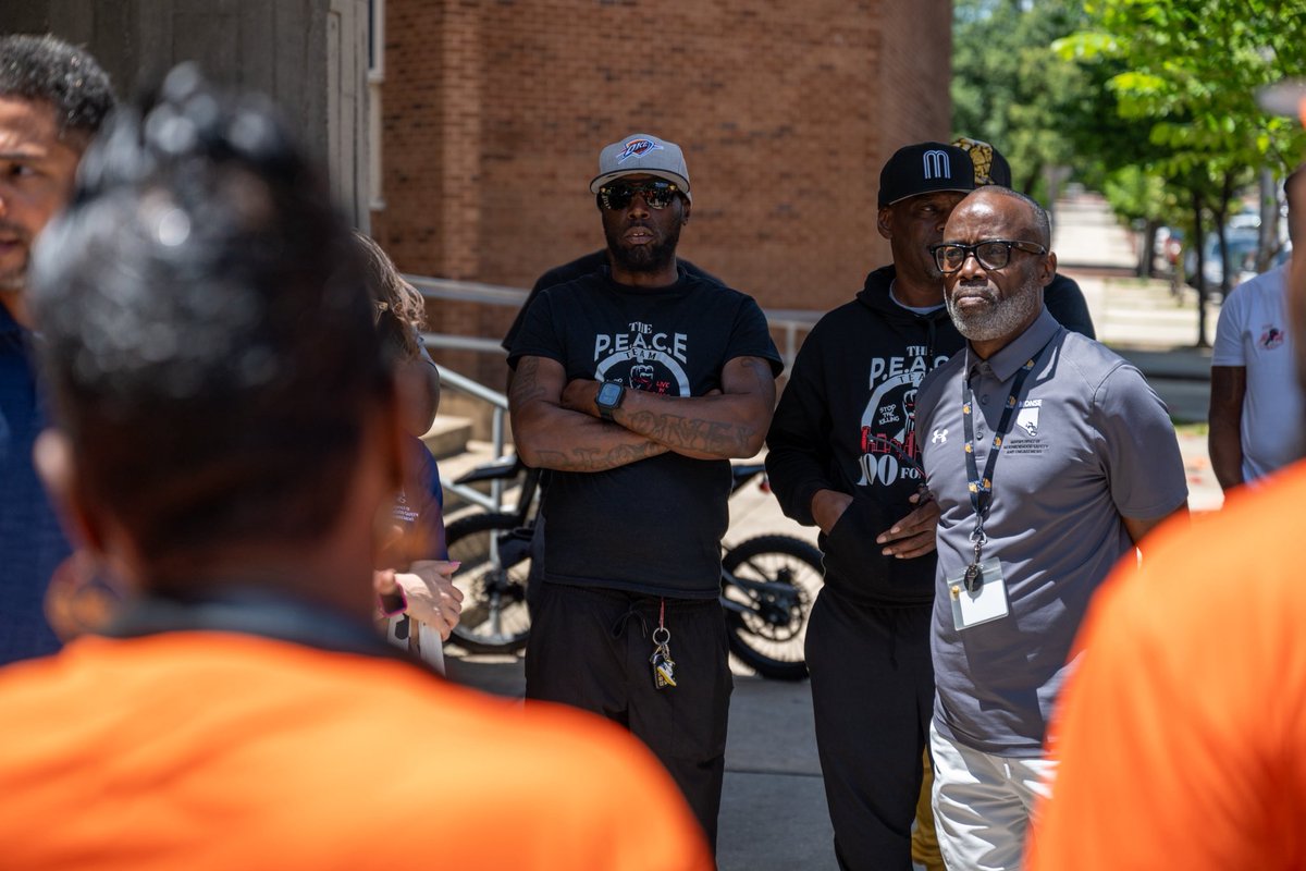 BaltimoreMONSE's tweet photo. Today, we were out in the community alongside our partners following the tragic shooting yesterday that injured an 11-year-old child at a local playground. https://t.co/AWKcpv3HS4