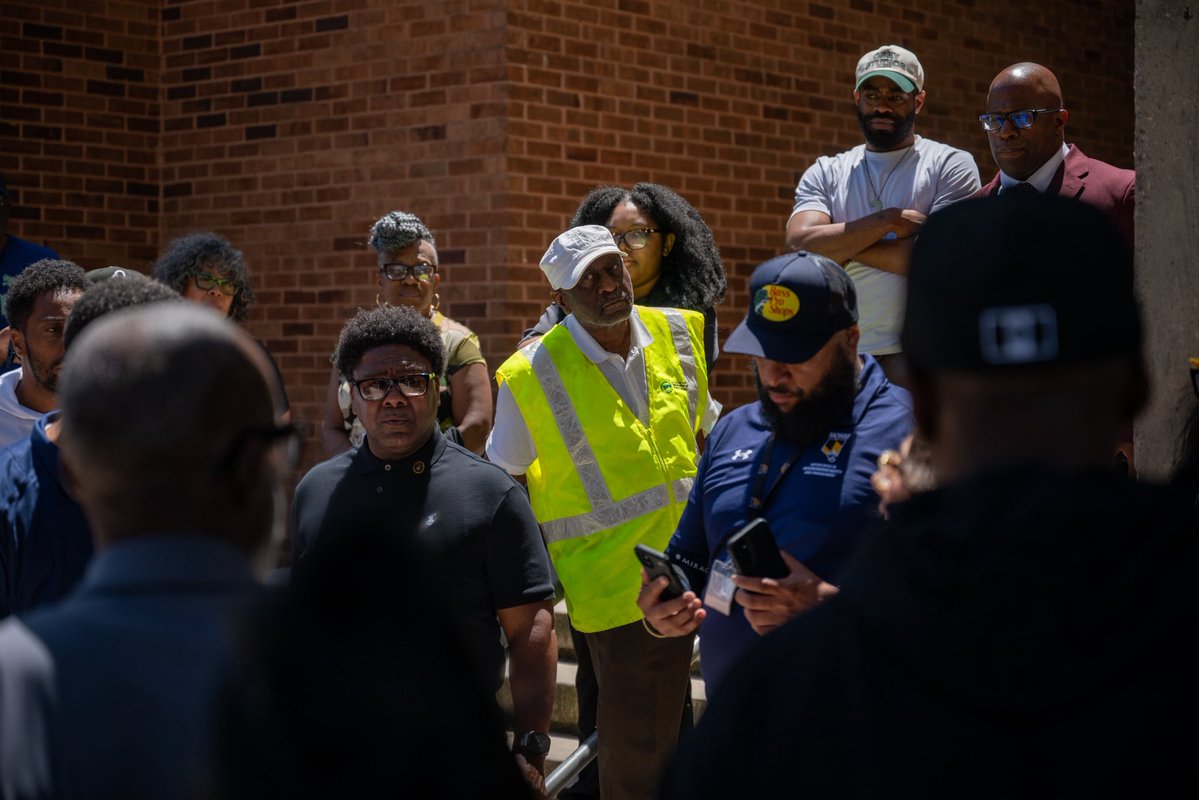 BaltimoreMONSE's tweet photo. Today, we were out in the community alongside our partners following the tragic shooting yesterday that injured an 11-year-old child at a local playground. https://t.co/AWKcpv3HS4