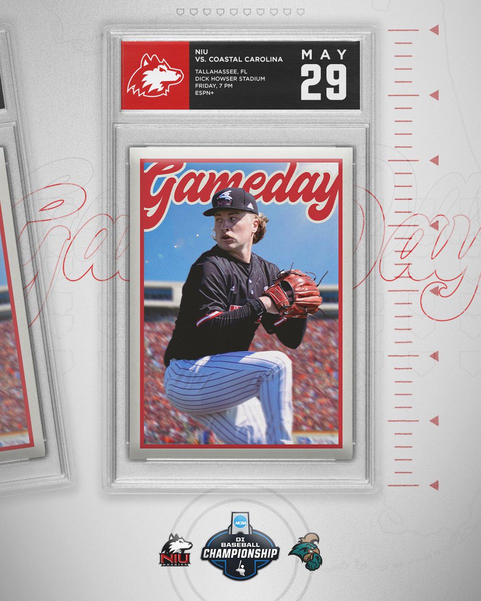 NIU_Baseball's tweet photo. Been waiting awhile for this...we're back in the NCAA Regionals!!!

📍Tallahassee, FL | Dick Howser Stadium
🆚 Coastal Carolina
⌚️ 7 PM CT
📺 ESPN+ (https://t.co/lVnQhuMalb)
📊 https://t.co/Xu1WbPn4b3

#HuskieBall https://t.co/YVsqKnyDDx