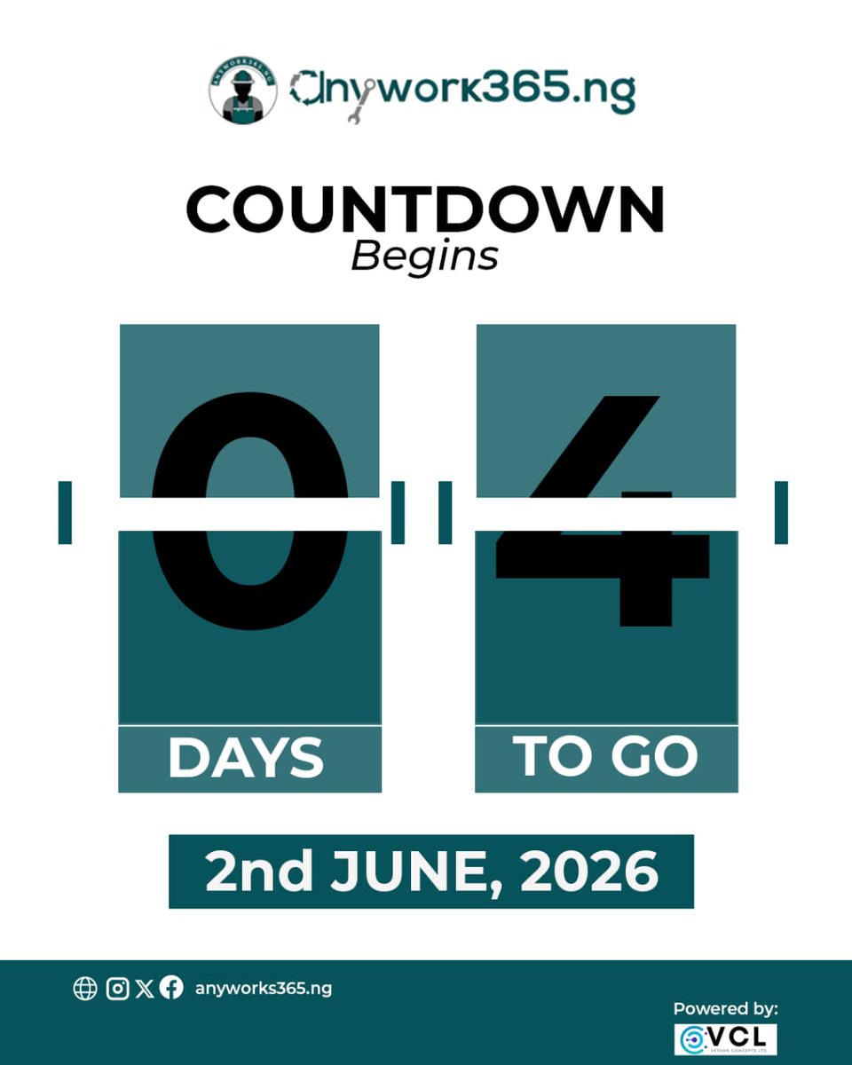 anywork365's tweet photo. Only 4 days to go until we bring together skilled professionals, businesses, and opportunities on one powerful platform.
Get ready to connect, discover talent, explore opportunities, and be part of an event designed to make work easier and more accessible

📅 2nd June, 2026 https://t.co/qbY72IiSDz