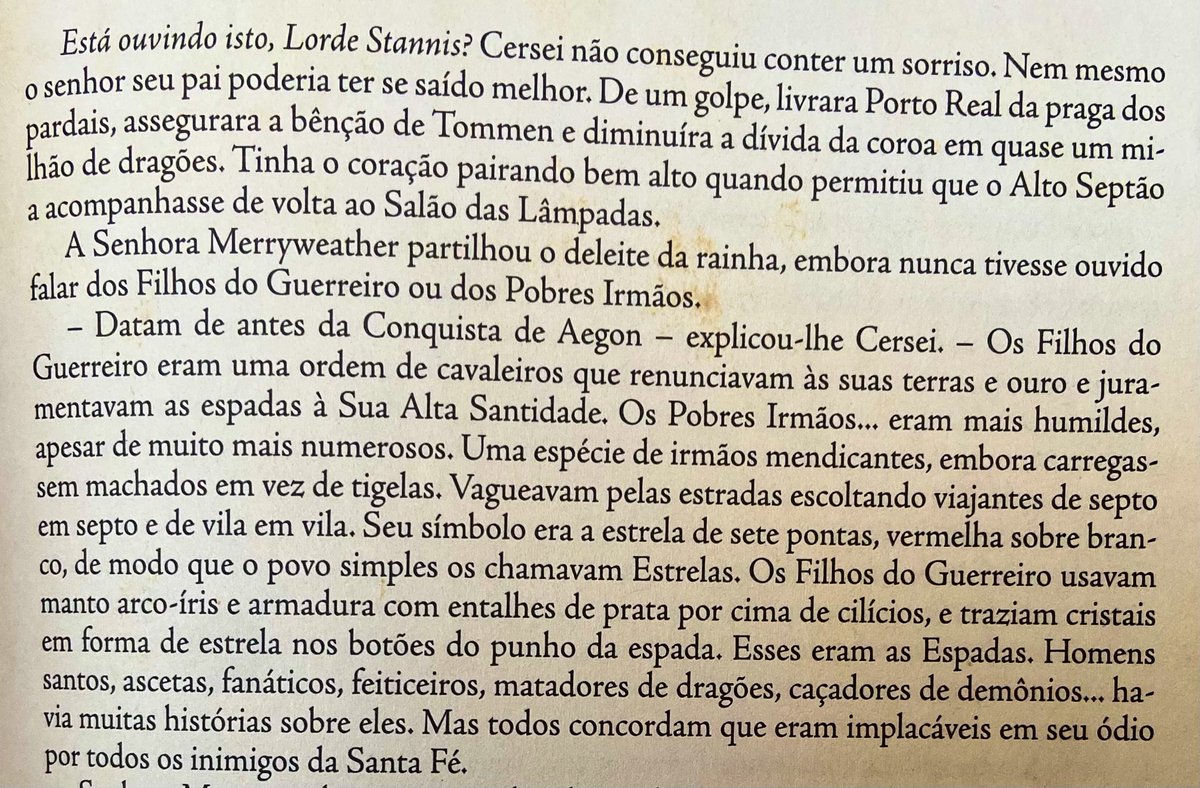 julioreggae's tweet photo. Existe um motivo para que todos os reis pós Maegor e até Tywin não quererem  reestabelecer os poderes da fé militante. Isso vc vai descobrir logo logo. Essa jogada foi de longe uma das maiores burradas da Boa Rainha Cersei. É Fascinante o quanto ela se acha esperta
#ASOIAF
#AFFC https://t.co/NvIgXAeXdD