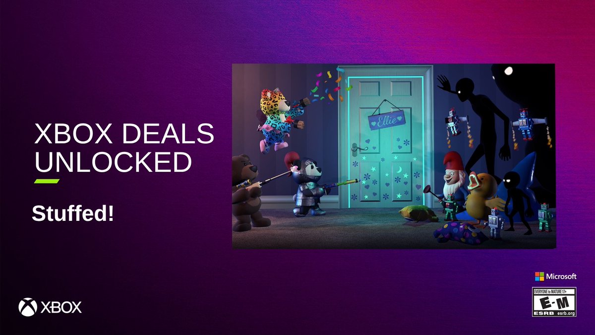 StuffedTheGame's tweet photo. Get Ready to squad up! 

Love #CallofDuty Zombies or #ToyStory? Then STUFFED is a must-try, and it's on sale NOW on Xbox!

Perfect for short sessions can you survive the waves &amp; nightmares? Let us know! 

#IndieGames #GamingCommunity #IndieGameDev #Xbox https://t.co/QcGTxPWOj1