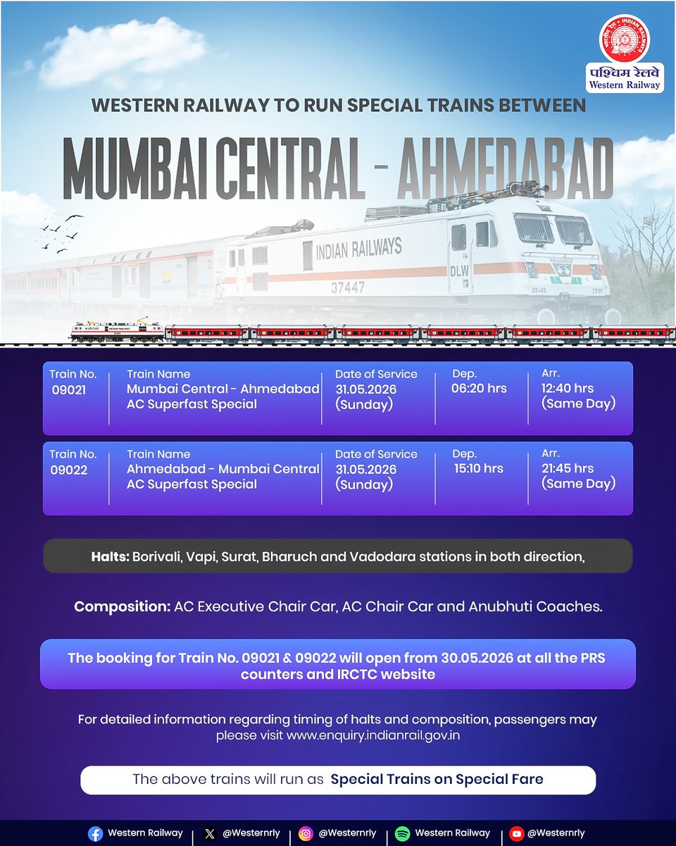 Western Railway tweet media