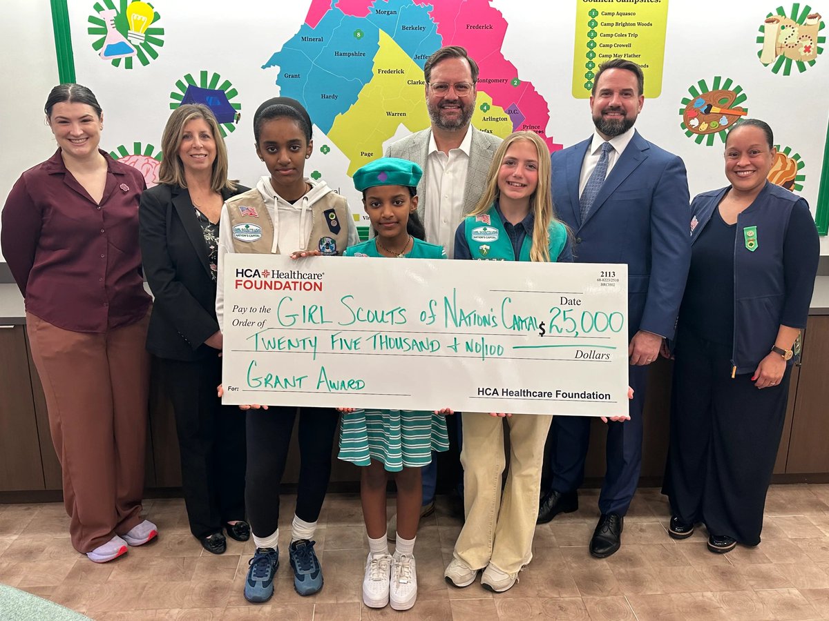VirginiaHHA's tweet photo. The team at @hcavirginia is investing in the next generation of leaders with a $25,000 grant supporting @girlscouts mental wellness programming across Virginia. A great example of healthcare and community organizations working together to support youth wellbeing. Full story here:
https://t.co/y9LeuddIAw