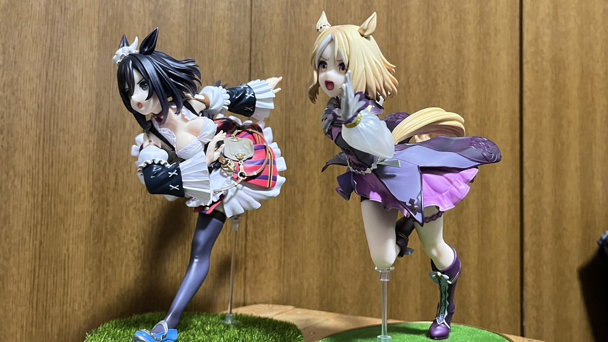ruten_wonder's tweet photo. フラッシュとトプロのフィギュア両方とも手元にあったらそりゃあ並べたいよね…😇
#ウマ娘
#エイシンフラッシュ
#ナリタトップロード https://t.co/Lb58vTnuDi
