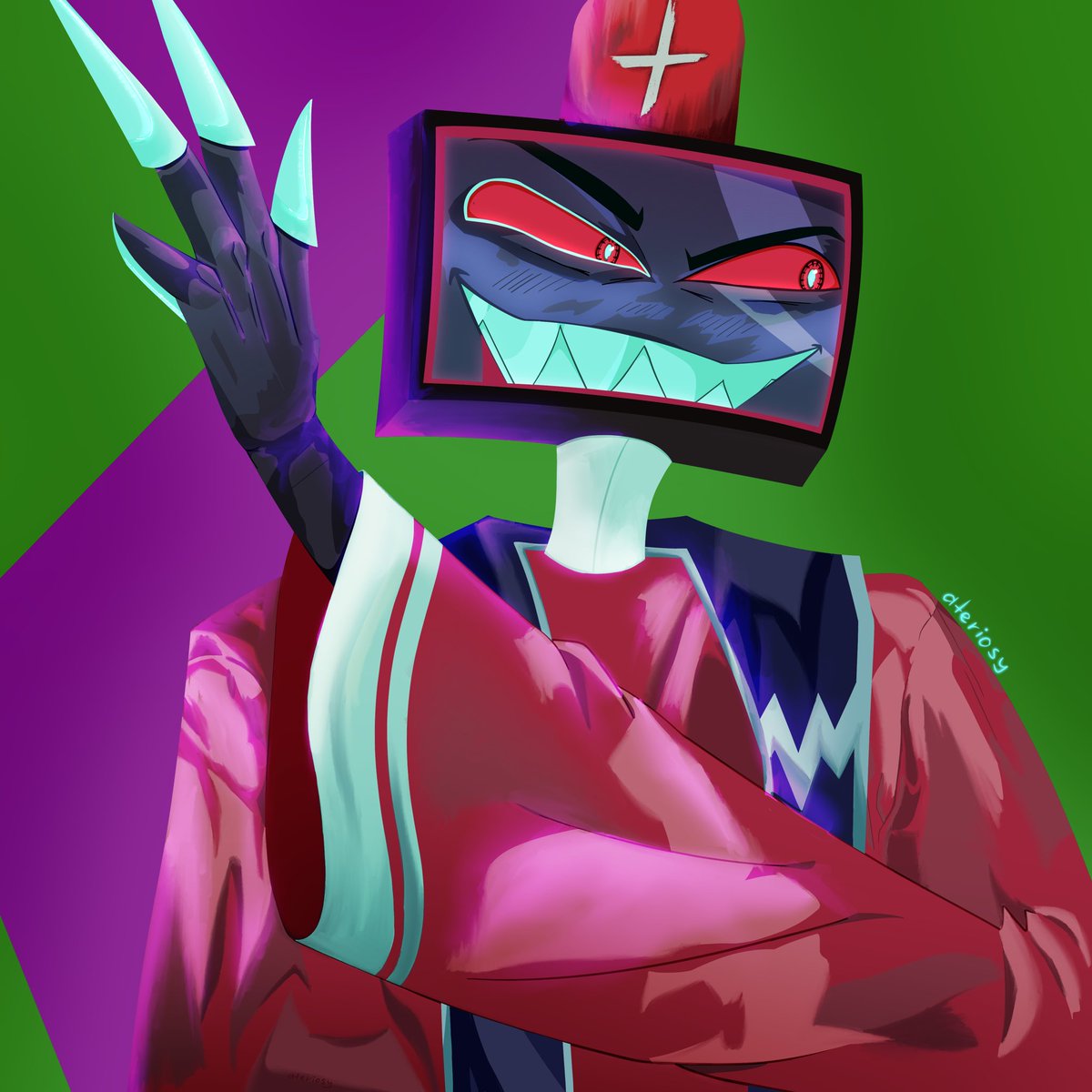 ubisaby's tweet photo. Vox in priest suit
#vox #hazbinhotel #voxhazbin https://t.co/P7z1jVvu3T