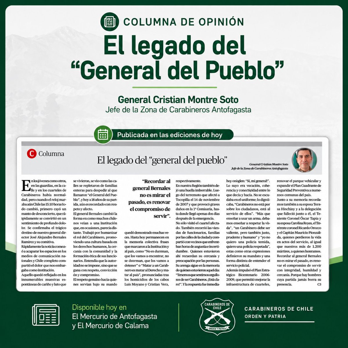 Carabineros Región de Antofagasta tweet media