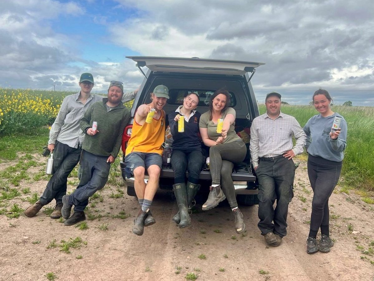 ScotAgCoOp's tweet photo. The trials team have earned their energy drinks this week.
After a massive weeks spraying involving over 400 separate tank applications to plots on 18 sites from the Borders to Easter Ross, there is no rest whatsoever. https://t.co/Q63CPIkrWn