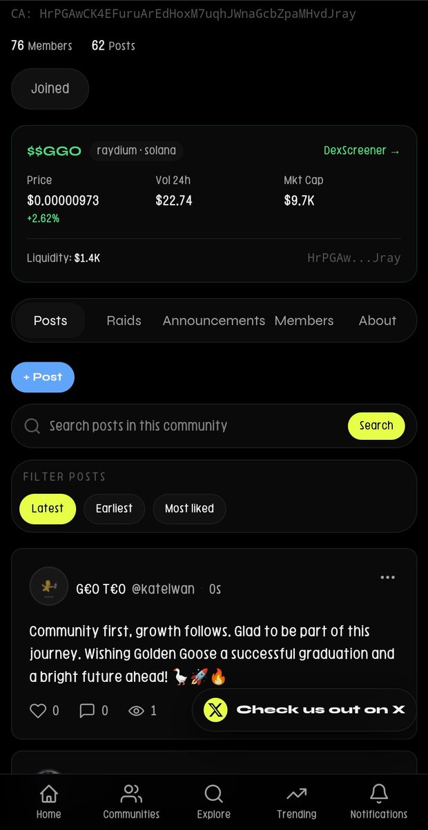 katelwan's tweet photo. @goldengoosee5 Community first, growth follows. Glad to be part of this journey. Wishing Golden Goose a successful graduation and a bright future ahead! 🪿🚀🔥

@rukanakagawa78
@Im_harahap07

12aEcx7xaEZgxnpK7jd9DZZQ6WkvxsSueZt8d5oEd86E https://t.co/Fjd7a5KfjP