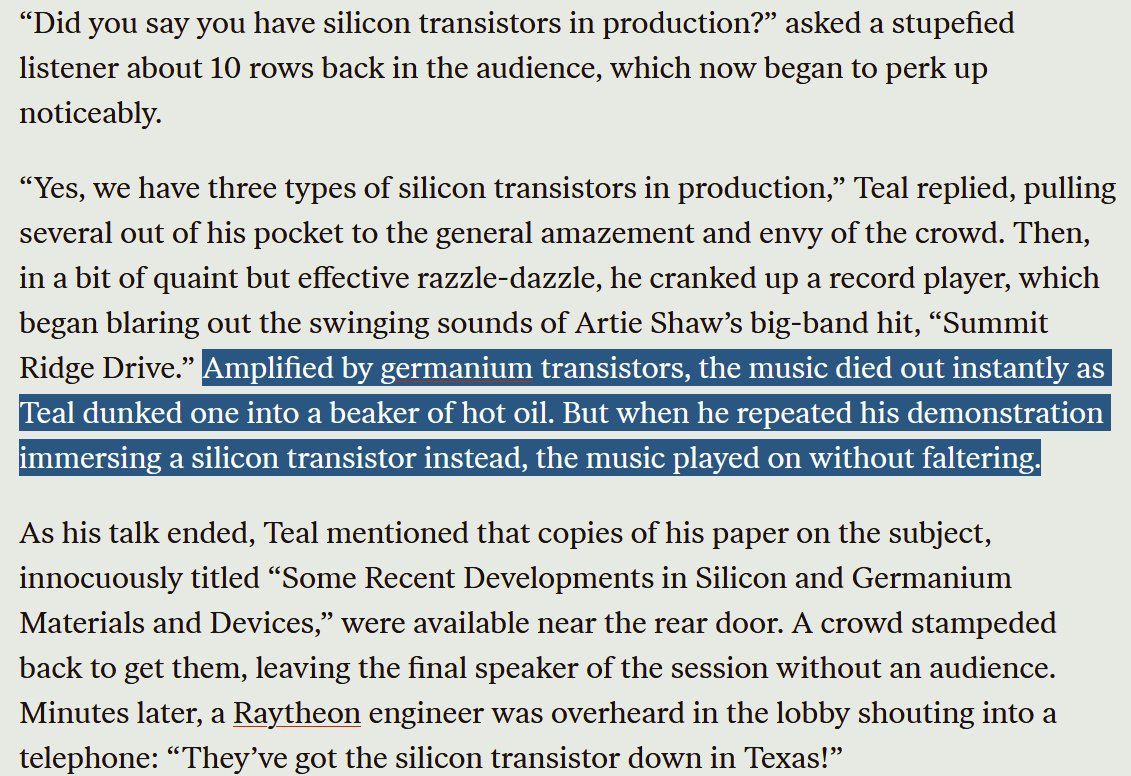 p_r's tweet photo. @lauriewired One of the reasons that we have silicon transistors is that silicon could run hotter than germanium https://t.co/Uu1z5XYwyu