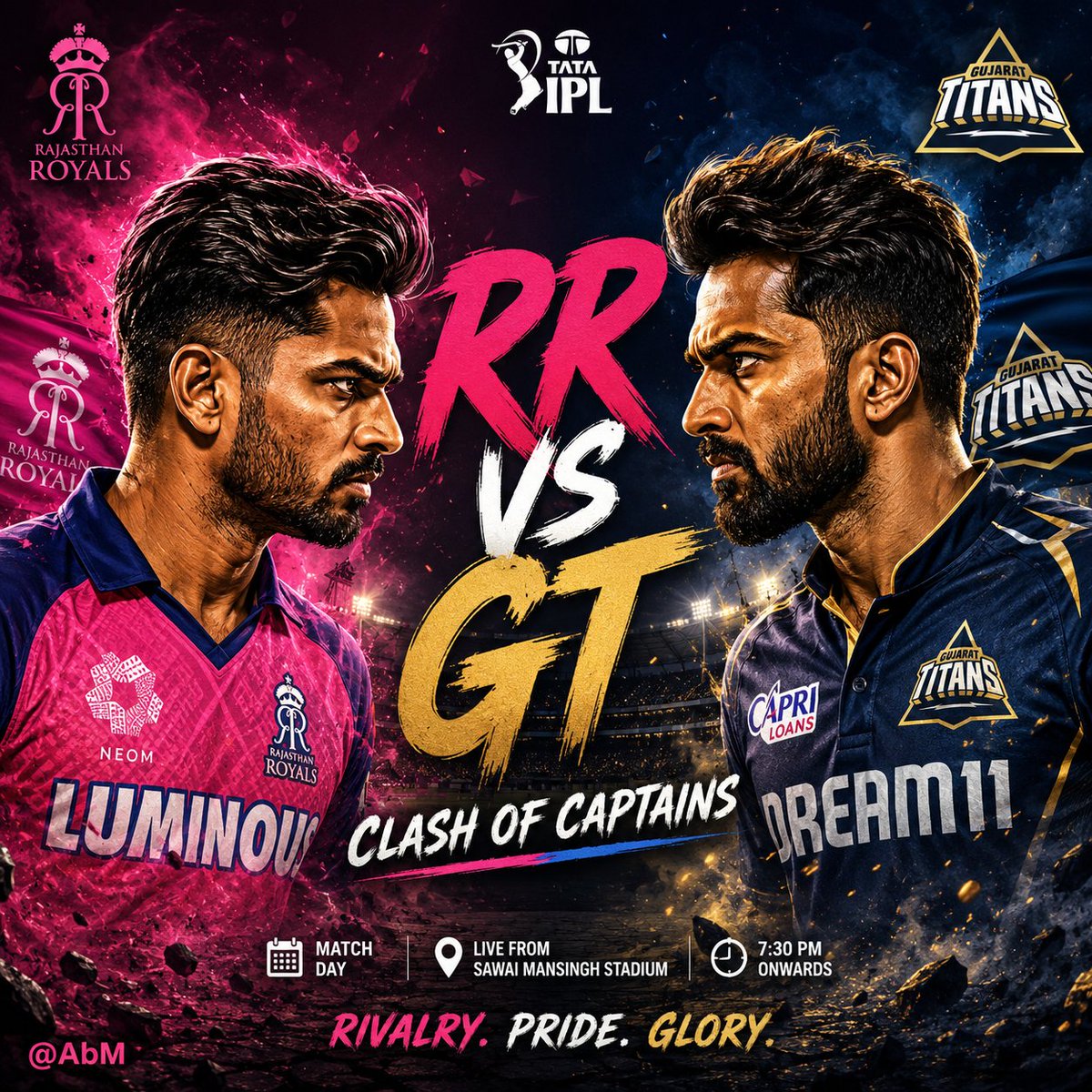 LooksSellSystem's tweet photo. #RRvsGT
#RajasthanRoyals
#GujaratTitans
#TaTaIPL2026 
After match in #Monsoon I will enjoy tonight...
Will it #Rain today ? https://t.co/LMII1qeA0n