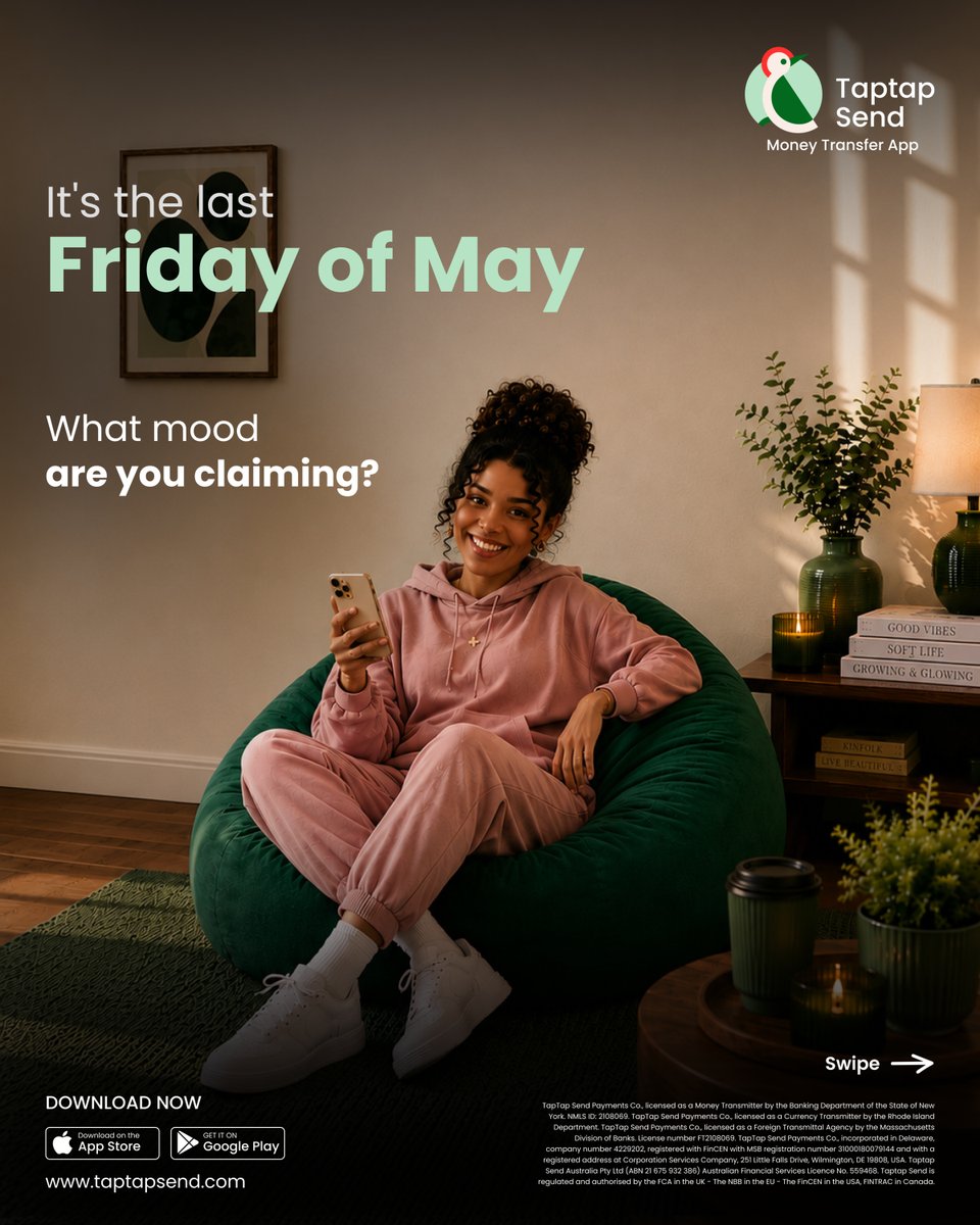 taptapsendng's tweet photo. Before the weekend fully kicks off and the salary alerts start doing their thing, tell us your exact energy. 👇🏾

#TaptapSend
#TaptapSendNG https://t.co/WOFvyPHfSm
