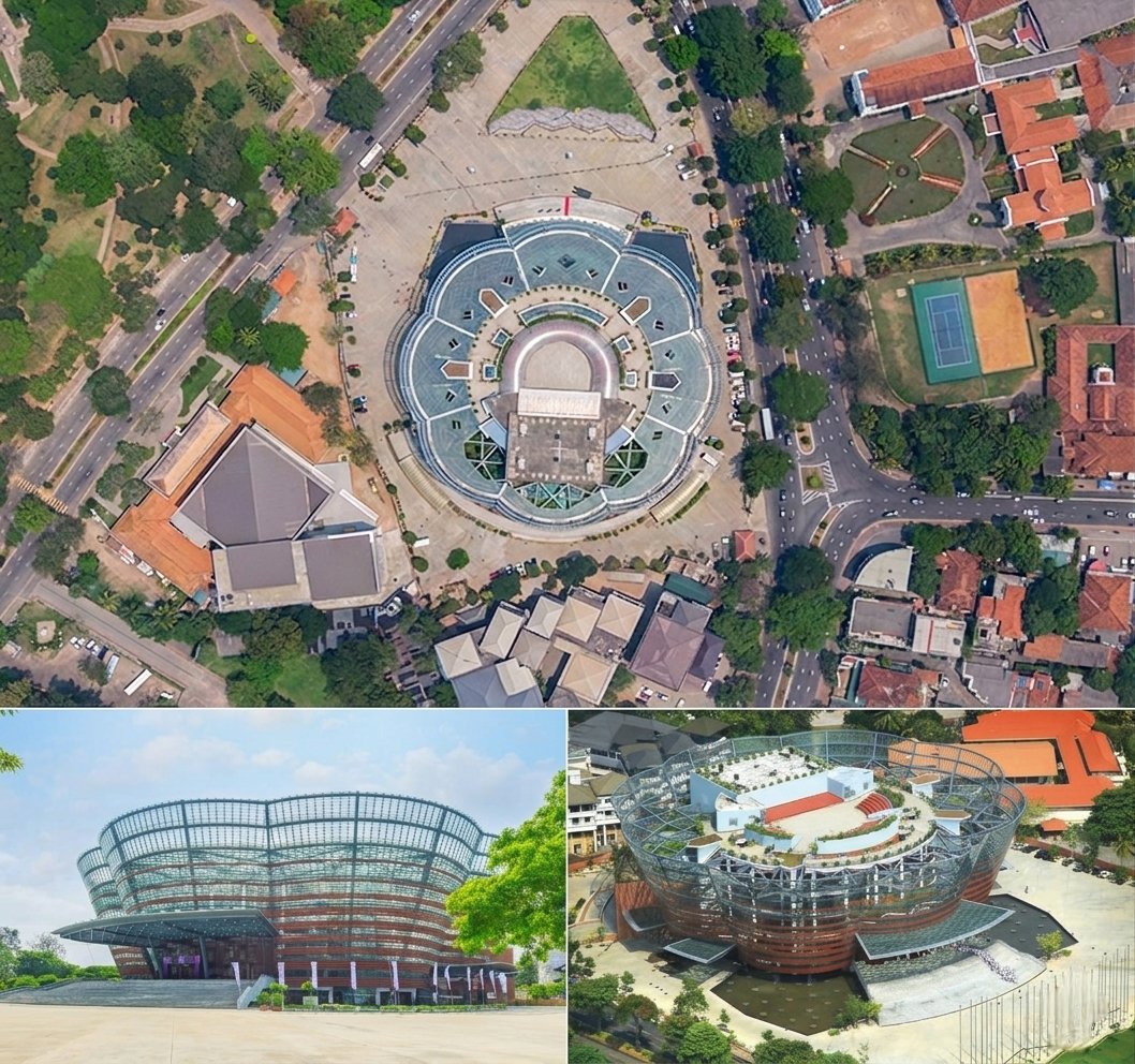 SethFromColombo's tweet photo. 🇱🇰Sri Lanka also has modern architecture influenced by Traditional Sri Lankan elements and history

1) Nelum Pokuna Theatre – inspired by the 12th‑century Nelum Pokuna/Lotus pond

2)Cinnamon Life City of Dreams– inspired by the traditional Sinhalese moonstones at Temple entrences https://t.co/SgcbzrCoMe