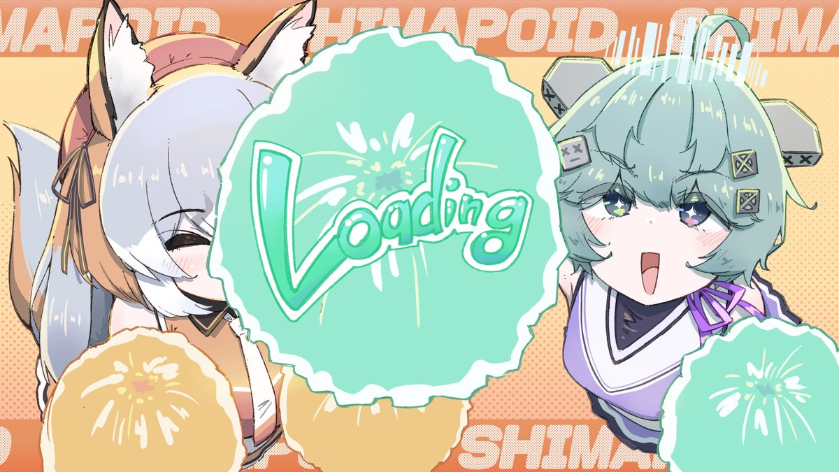 Komi_wave's tweet photo. しまっぽいどの待機画面を描きました！！
お二人の常にブン回り続けるトークとリスナーさんたちのおもしろお便りで毎回オタクの楽しさを発見できるコラボを毎回楽しみにしてます🦊🔋!!
#しまっぽいど #しまはいあーと #ポイドアート https://t.co/3k64S9yCMv