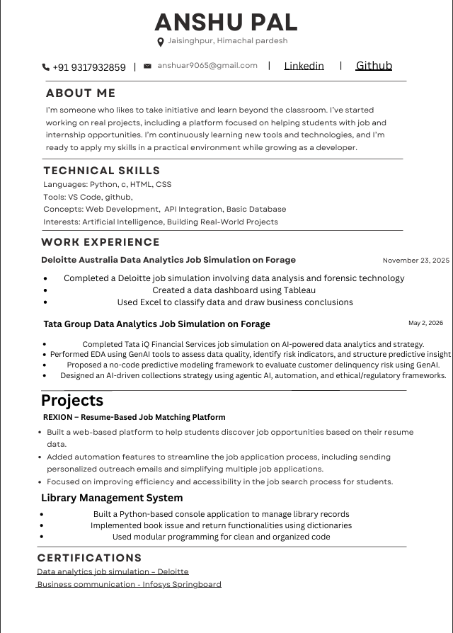 rexmarchen's tweet photo. Anyone here to rate my resume ? 
as first year of student https://t.co/WOE6GcBBLd