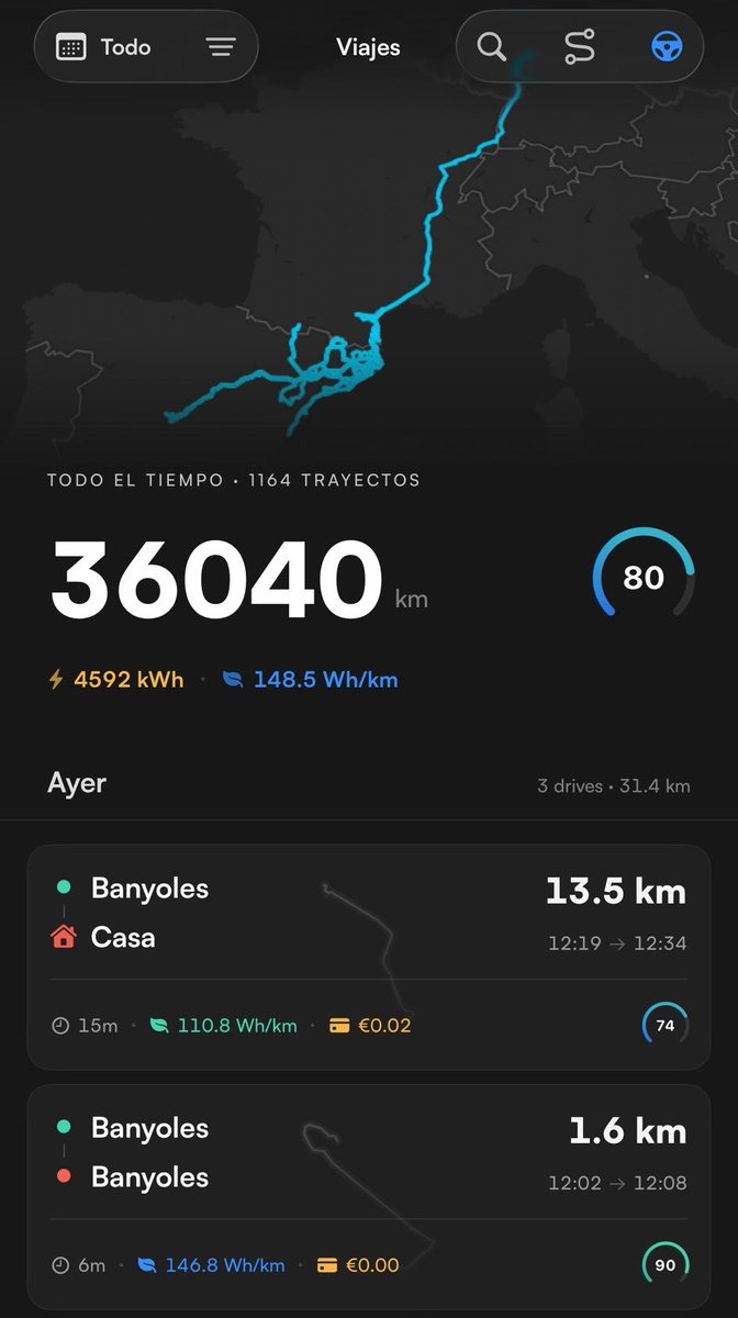 AppWattly's tweet photo. Mira lo que tu Tesla sabe de sí mismo y nunca te ha contado. Wattly traduce los datos de tu coche a algo que puedes usar cada día. ▶️