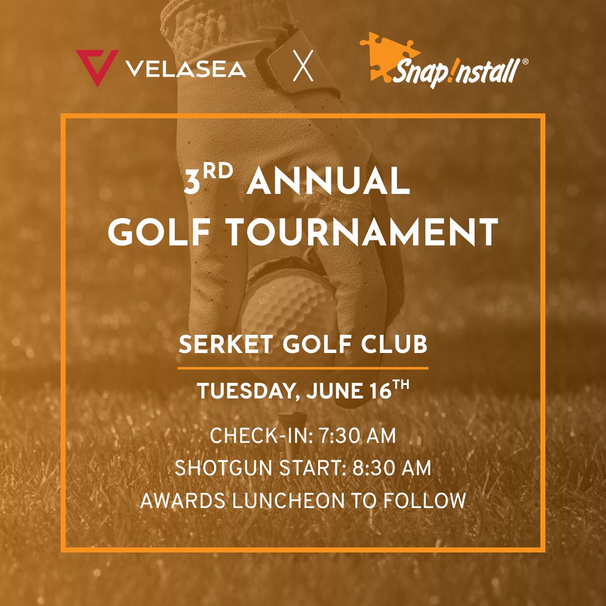 Snap_Install's tweet photo. Heading to InfoComm 2026? You won’t want to miss our 3rd Annual Snap Install, Inc. &amp; Velasea Golf Tournament, hosted at the beautiful Serket Golf Club!

Just a few spots left - learn why this event is worth attending!
⛳️ https://t.co/gjL1Qx0vig https://t.co/9pu9hYyFwK