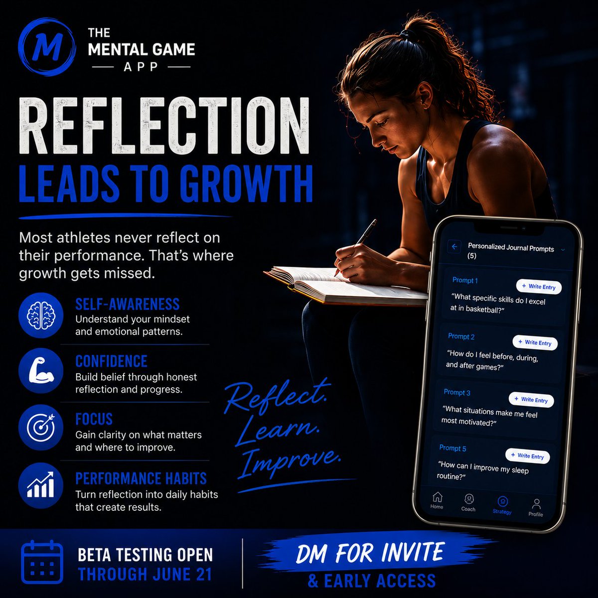 Mentality_Shift's tweet photo. This skill sets the table for every athlete to grow in maturity, and to develop the mental performance skills that are needed to be successful at the highest levels of performance

-Journaling leads to 42% increase in goal achievement and 22% boost in work performance https://t.co/2o8E8Pl2Wn