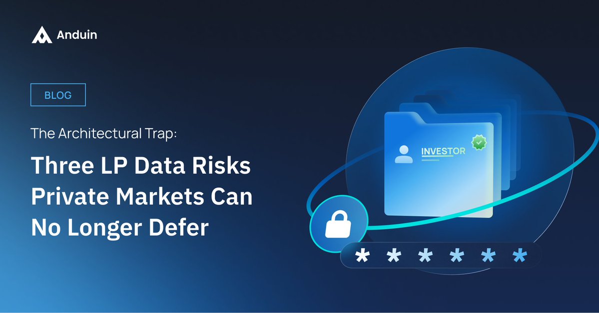 anduintransact's tweet photo. One compromised login at a law firm last fall exposed LP records across years of fund vintages.

One login can take away years of data. That's the gap authentication alone can't close.

Learn how firms are getting out of this infrastructure trap: https://t.co/e997EPXD25 https://t.co/QpCfeQMsMn