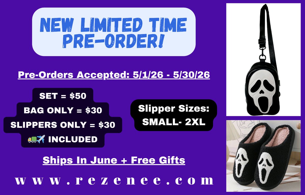rezthefurry's tweet photo. 💜NEW PRE-ORDER HAS LAUNCHED💜

⚠️BAGS HAVE SOLD OUT CURRENTLY SLIPPERS STILL AVAILABLE 

Details Below

Get this amazing set or individual bag / slippers today!

Running for a Limited Time!

https://t.co/5nKIdwcAFI https://t.co/7ZshsXS7m4