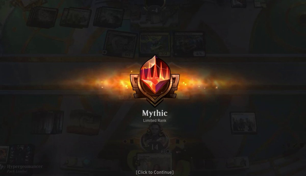 Hypergeomancer's tweet photo. Hit Mythic on MTG Arena!
Did it with this good Silverquill deck - list attached. https://t.co/dzLAzu1JRf