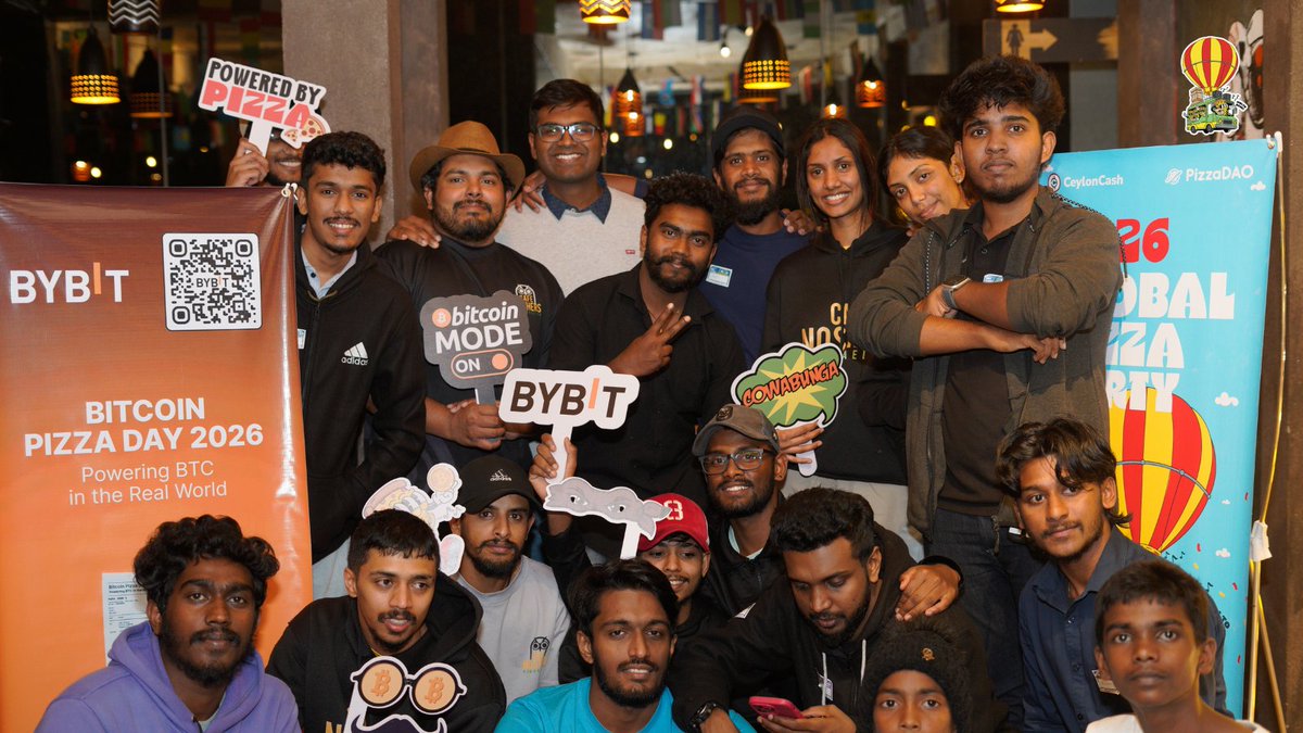 CeylonCash's tweet photo. Cold air, warm pizza, great company🍕

Thank you @BybitSriLanka, for supporting our celebration in Global Pizza Party Nuwara Eliya. From the beautiful, misty atmosphere to the incredible turnout, this success is shared with you. Proud to celebrate together in Sri Lanka.

#PizzaDAO #BitcoinPizzaDay #NuwaraEliya #Bybit @Bybit_Official