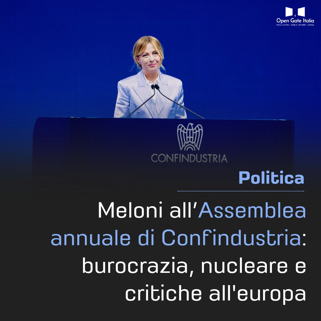 opengateitalia's tweet photo. 🔎 #WeeklyPills
Comunali 2026: centrodestra avanti a Venezia e Reggio Calabria, centrosinistra forte in Toscana. Lombardia ok ai #DataCenter. Stop del Governo su iperammortamento #cloud. Meloni all'Assemblea annuale di Confindustria.

Il recap di #OGI 👉 https://t.co/wU5ulZzzk2 https://t.co/TmXnKUhhoH