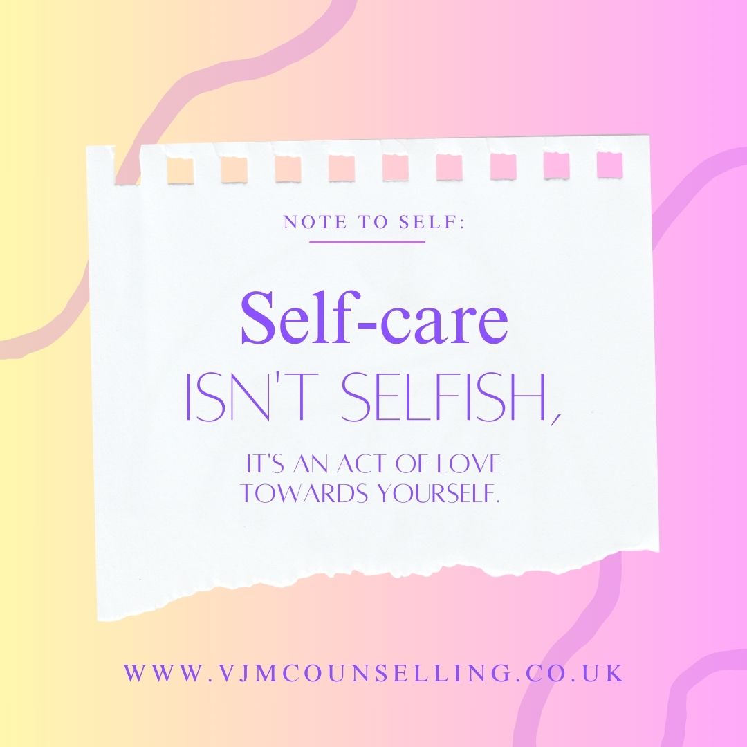 VJMCounselling's tweet photo. What is self-care? Self-care is an essential part of maintaining your mental, emotional, and physical wellbeing. Self-care is about giving yourself permission to pause, recharge, and prioritise your own needs - even for a little while.💜 #warringtontherapist #Wellbeing #selfcare https://t.co/BXjGljKZs0