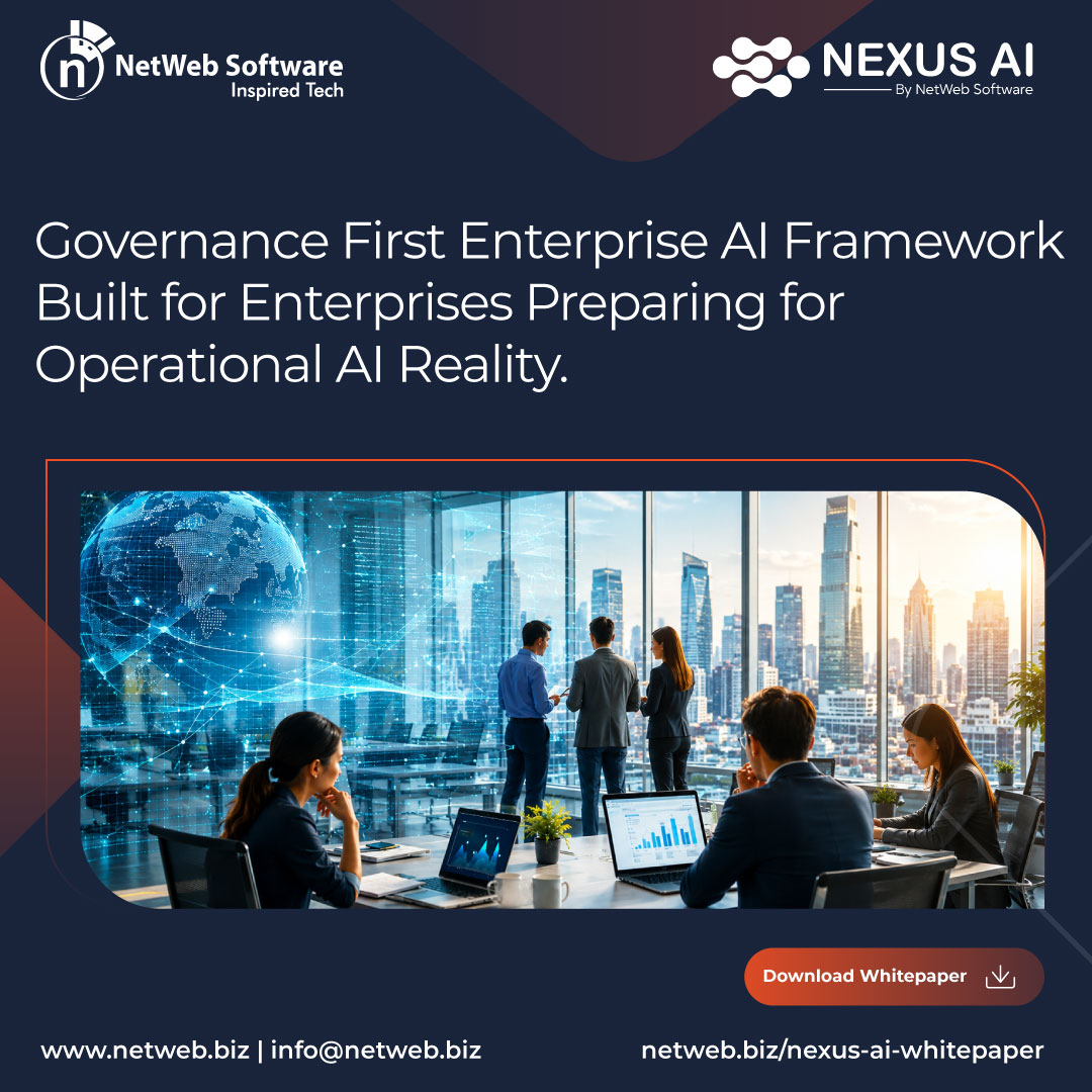 netwebsoftware's tweet photo. Enterprise AI success now depends on governance, scalability, security, and operational readiness. Explore how organizations can build resilient AI ecosystems with the NEXUS AI Whitepaper. https://t.co/Fpzyns55u4 
#EnterpriseAI #NEXUSAI #NetWebSoftware https://t.co/s5XpqJ7NWB