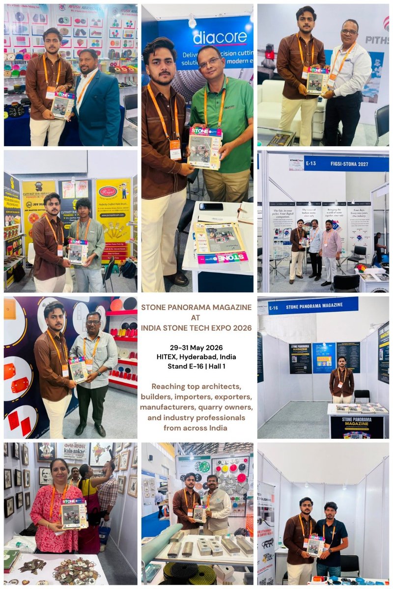 StonePanorama's tweet photo. Join us at one of India’s leading exhibitions for the natural stone industry  India Stone Tech Expo 2026 at HITEX, Hyderabad.

Visit our Booth on 29,30,31st May 2026
Stand E-16 | Hall 1
HITEX Exhibition Centre, Hyderabad

#graniteindustry #naturalstone #marble #flooring #design https://t.co/cGDKvvT4R4