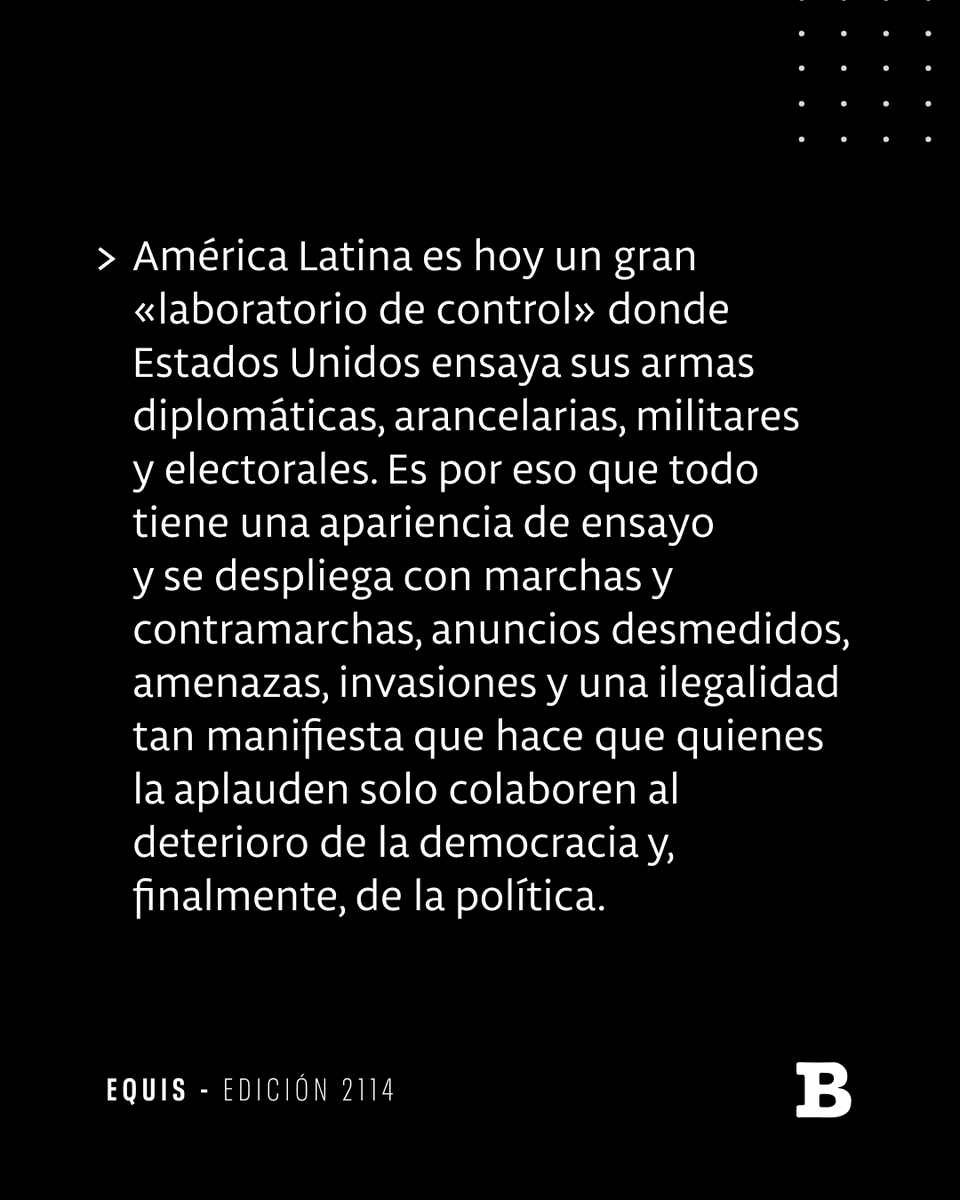 SemanarioBrecha's tweet photo. 📰 El interregno y sus monstruos

Disputas hegemónicas en tiempos de incertidumbre global

🖋️ Constanza Moreira, Agustín Daguerre
📸 Xinhua Rizek Abdeljawad

Lectura libre

https://t.co/EP9SZWjzhG https://t.co/vPsuG3kLC7