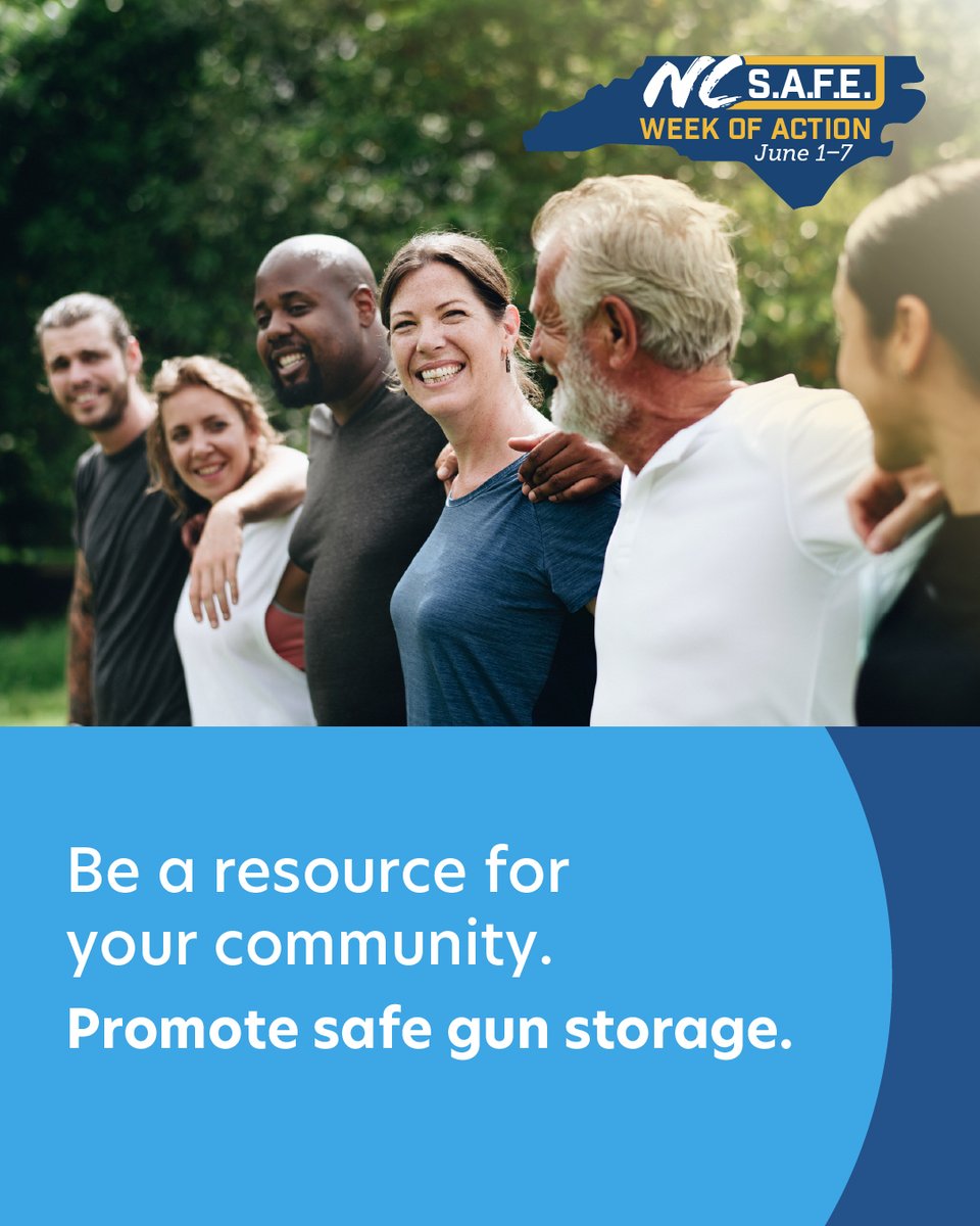 nc_safe's tweet photo. There is an urgent need for safe gun storage in North Carolina.

You can make a difference in your community and help raise awareness of the critical need to properly secure firearms.

Find resources to start the conversation: https://t.co/3YOoikcpQt https://t.co/XRUiKUQVDV