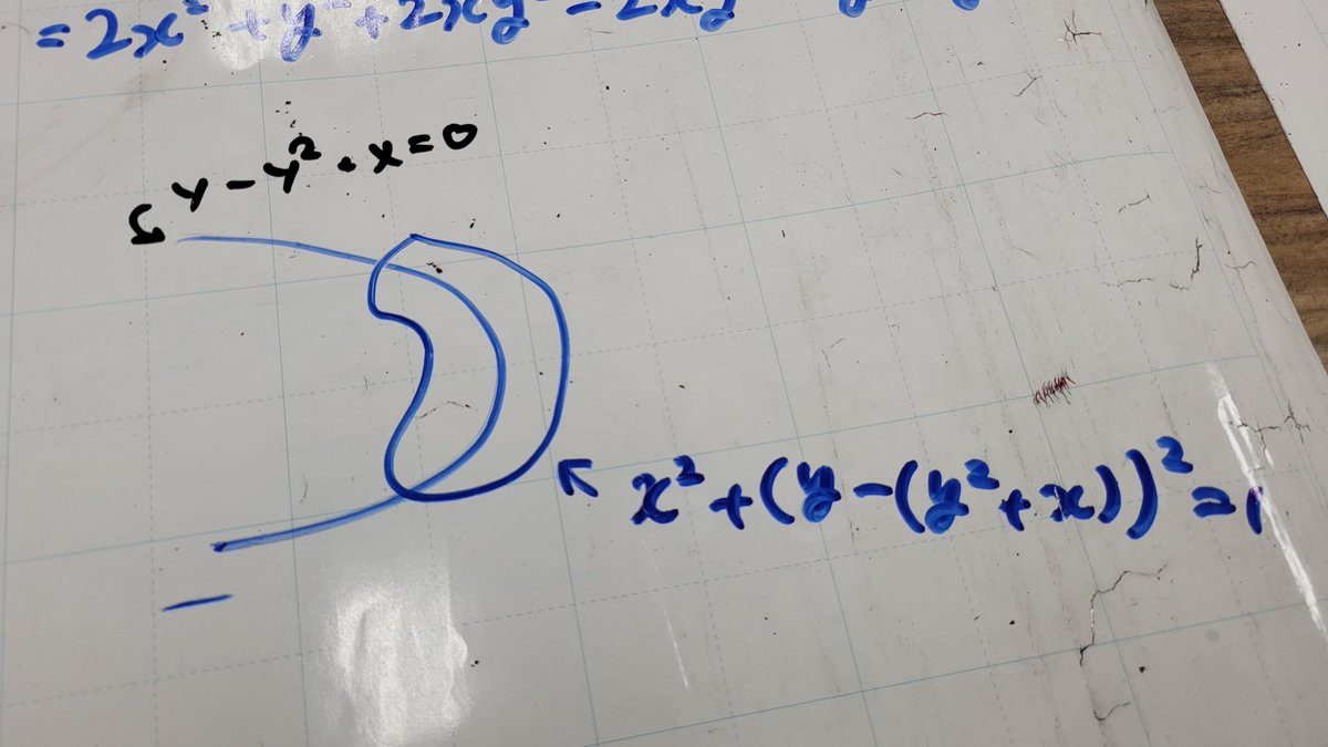 sugaku_day's tweet photo. 本日の #数学デーinN・S高 は、どこかの大学の入試問題を解いたり、関数アートの基礎を学んだりしました。関数アートでは、絶対値を使うことで、上下を反転させたり、線を太くしたり、二重線を描いたりすることができるそうです。#数学デー https://t.co/92UuGRI2VX