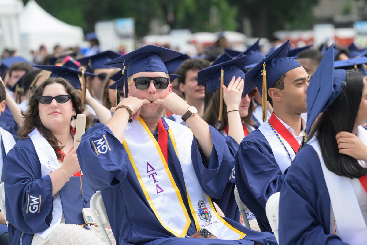 GWtweets's tweet photo. It's been almost two weeks since we celebrated our Class of 2026 at #GWCommencement, but we had to add these photos into the mix 💛💙 https://t.co/g91f0x06jj