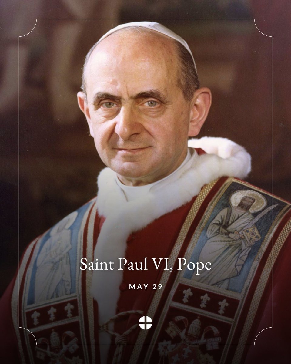 USCCB's tweet photo. Saint Paul VI, Pope, pray for us! https://t.co/1cvyyolLYU