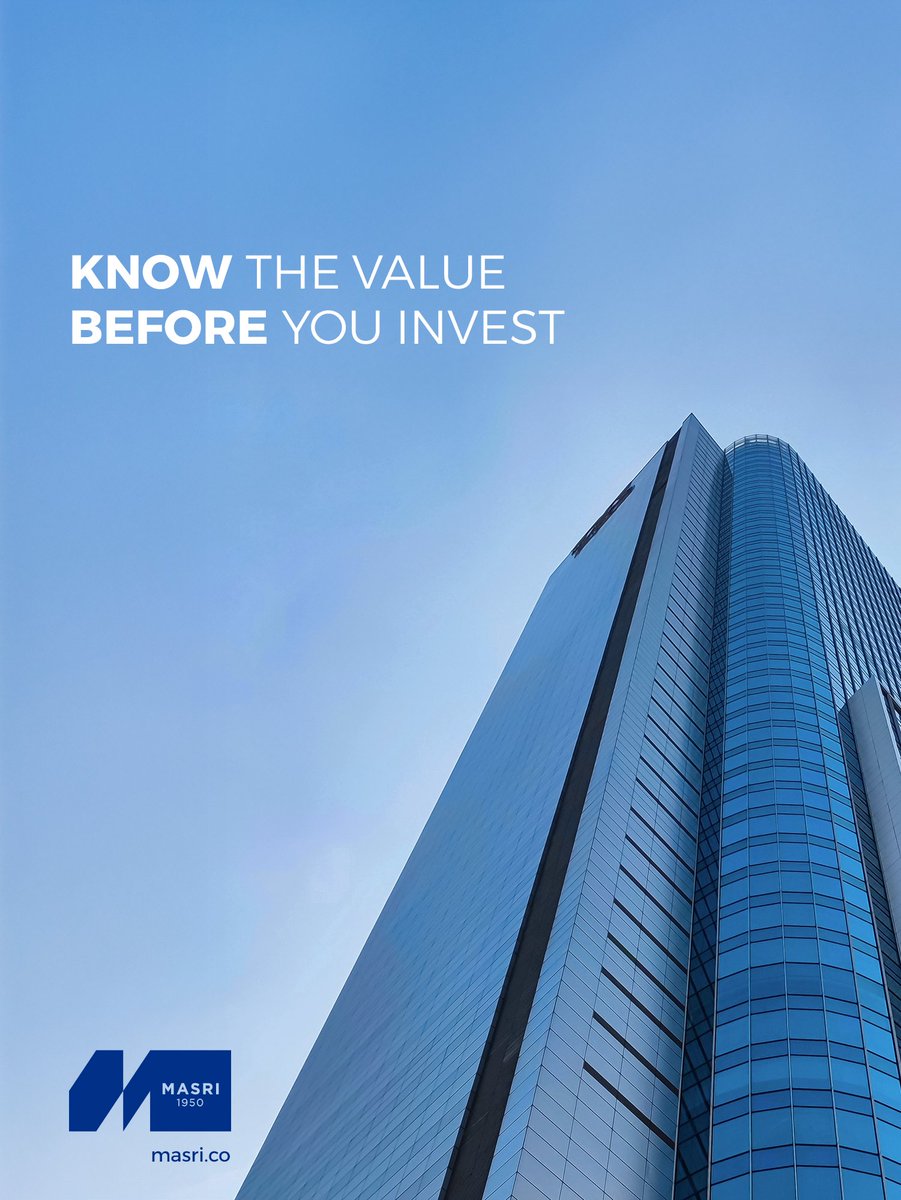 Masriholding's tweet photo. The right investment starts with the right valuation.
From asset valuation to company valuation, MASRI delivers trusted insight backed by independent expertise, market understanding, and decades of experience. https://t.co/SyW1wNGq8n