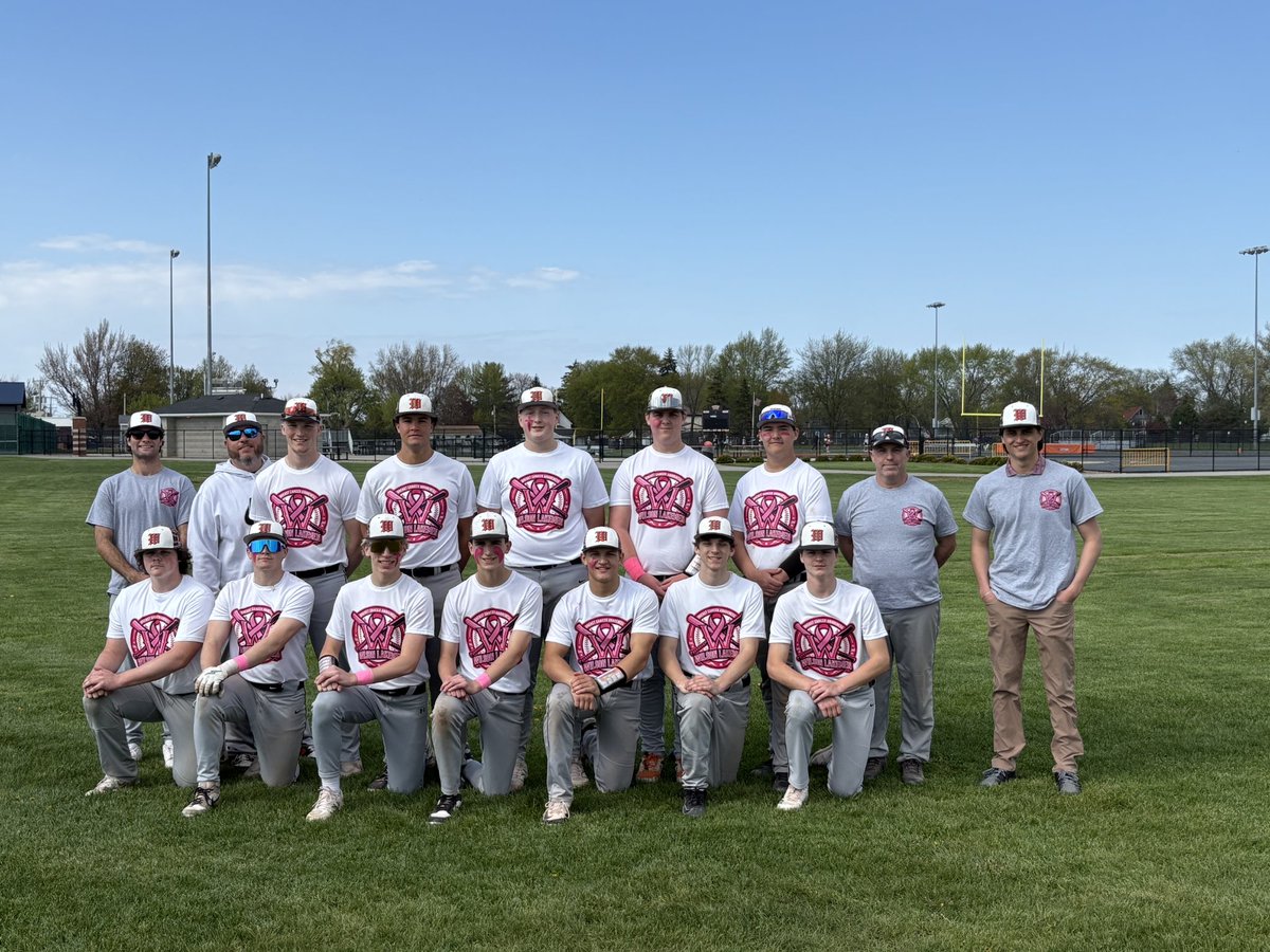 LakemenBaseball's tweet photo. Thank you very much to all that came out to our HOPE AT BAT game against @albioncsd Through the generous donations of both programs we were able to raise over $900 and donate it to @AmericanCancer https://t.co/J0SolA9CIK