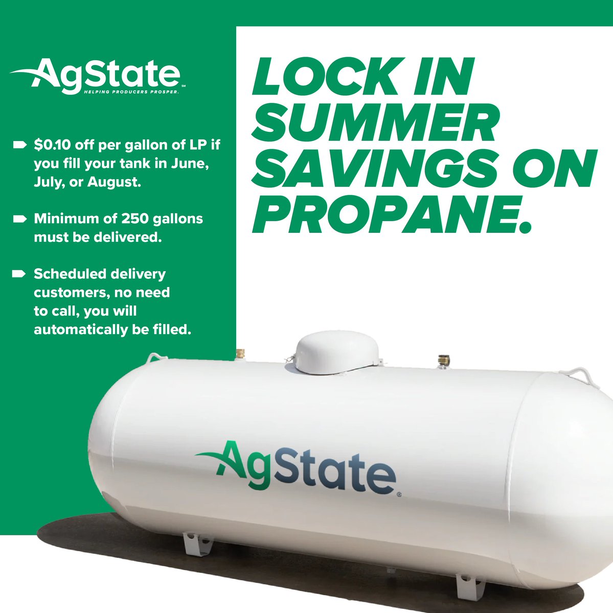 AgState_Iowa's tweet photo. Contact your energy sales person today to discuss summer fill prices for propane. 

#agstate https://t.co/Km1NwRf53e