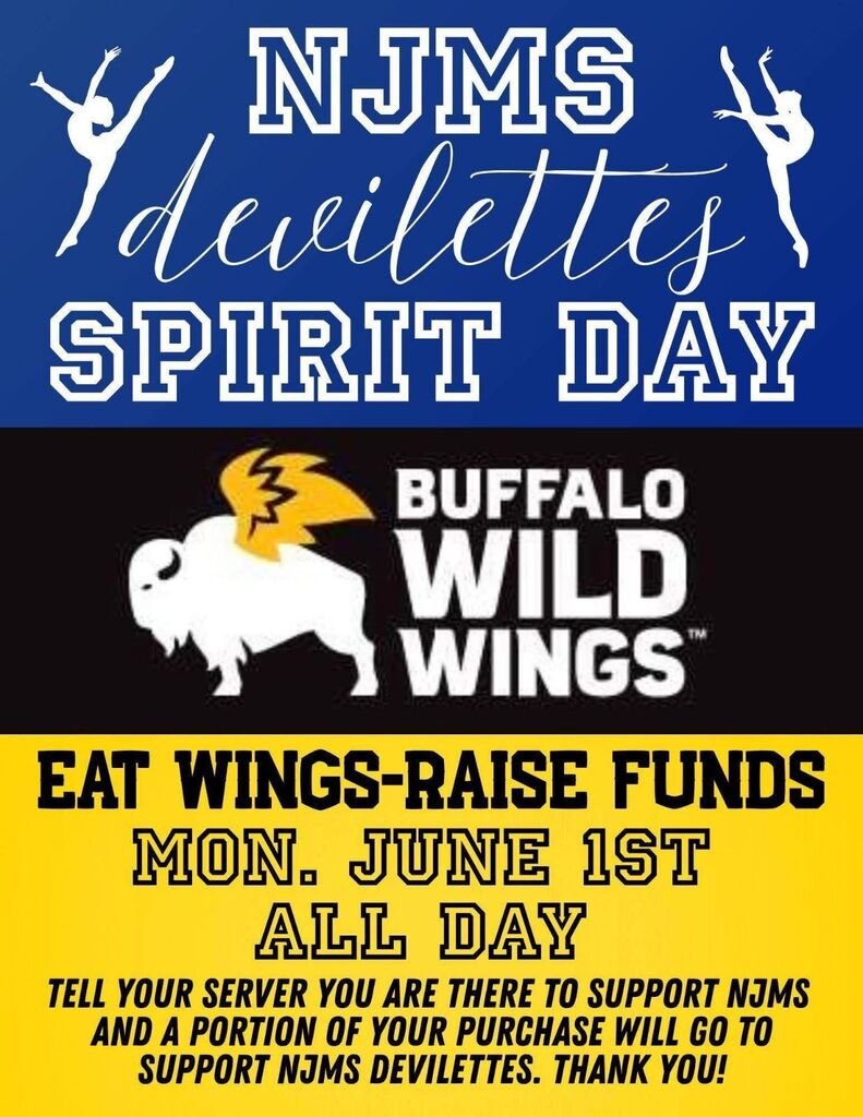 NJMSMiddle's tweet photo. Kick off your summer with some delicious wings and support the NJMS Devilettes while you’re at it! 💙 https://t.co/k4rMwc8pVr