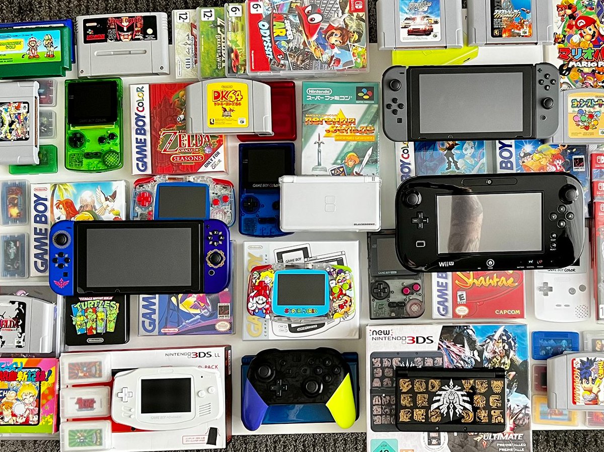 sp3shoot's tweet photo. My retro gaming collection. Also the reason why I'm making a retro-inspired dark fantasy roguelite in 2026 😅😇🥰 #gamedev #retrogaming #indiedev #pixelart https://t.co/lk43YvldwM